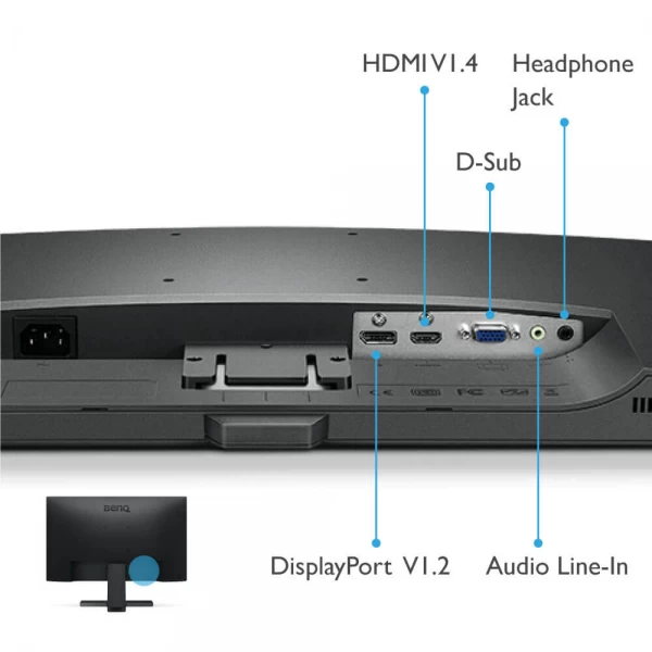 BenQ 24 inch Stylish Monitor 1080p FHD IPS Panel 5ms HDMI DisplayPort VGA Speakers 6